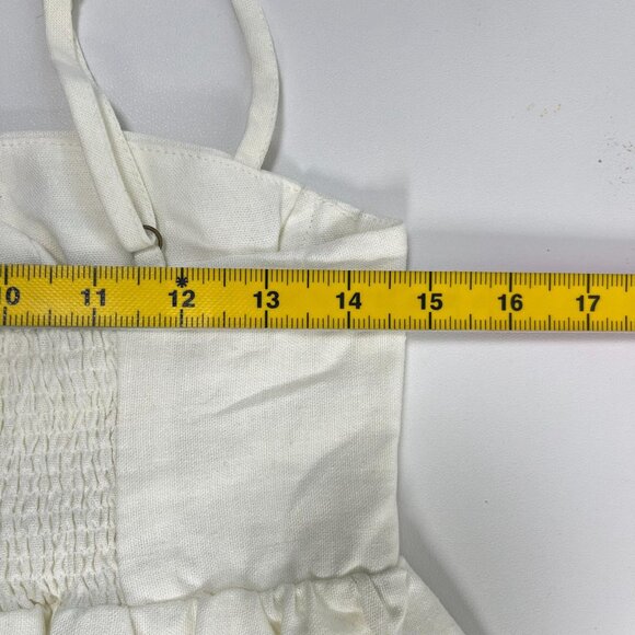 NWOT Farm Rio Linen Blend White Sleeveless Maxi Dress Size M - Picture 10 of 13